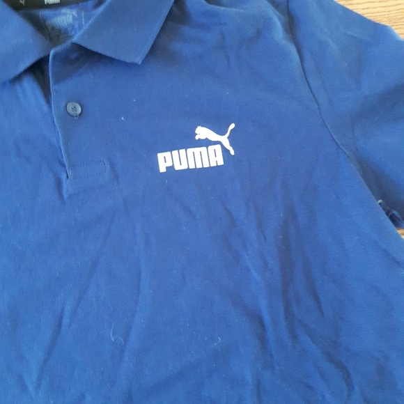 Size S Puma blue short sleeve golf shirt Polo excellent condition - Picture 6 of 7